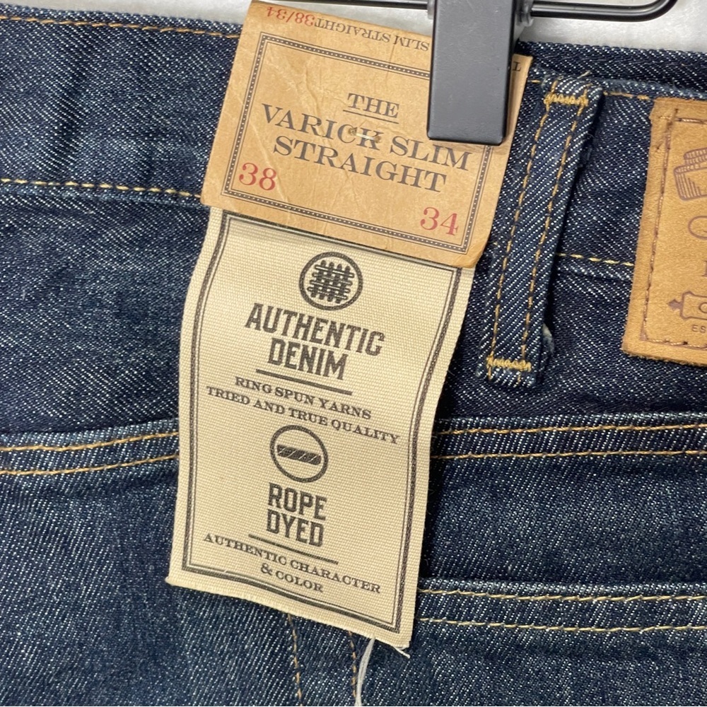 Polo Ralph Lauren Varick Slim Straight Jeans Light Weight Morris 38X34 Cotton - Picture 7 of 13